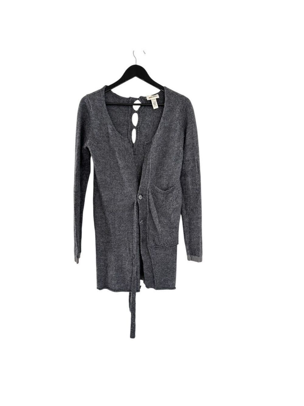 Diesel 100% Alpaca Y2K Cardigan Sweater Grey Medium
